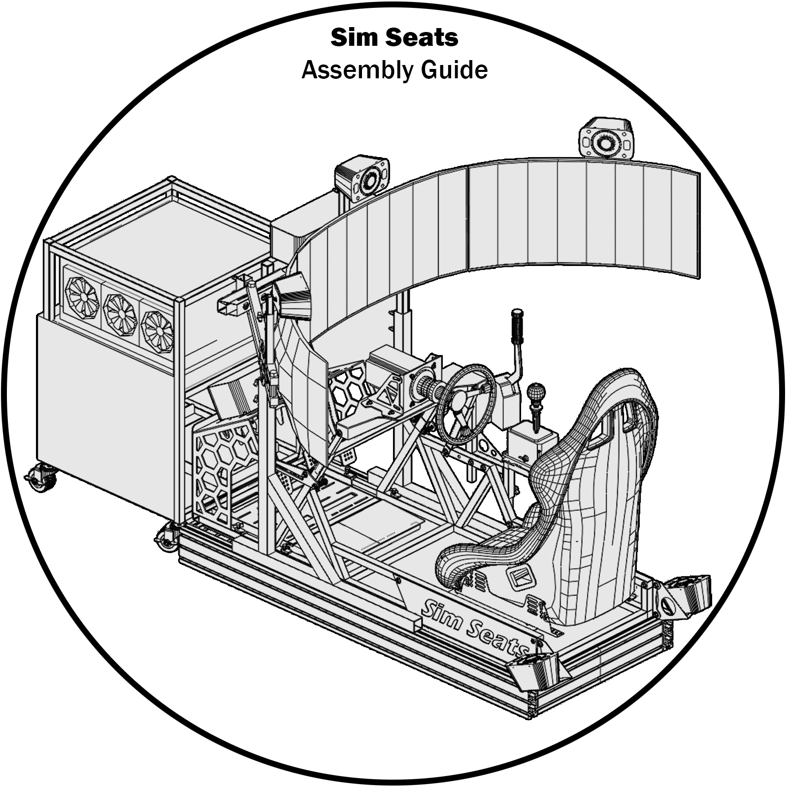 how to install sim seats